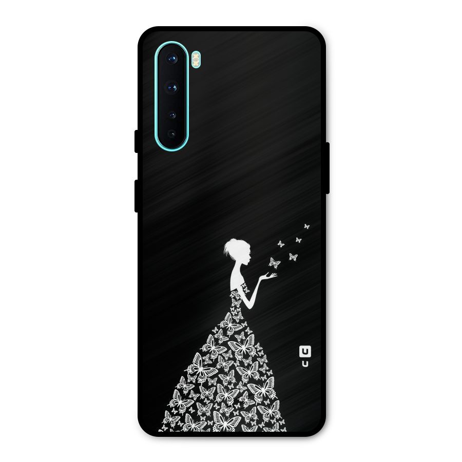 Butterfly Dress Metal Back Case for OnePlus Nord