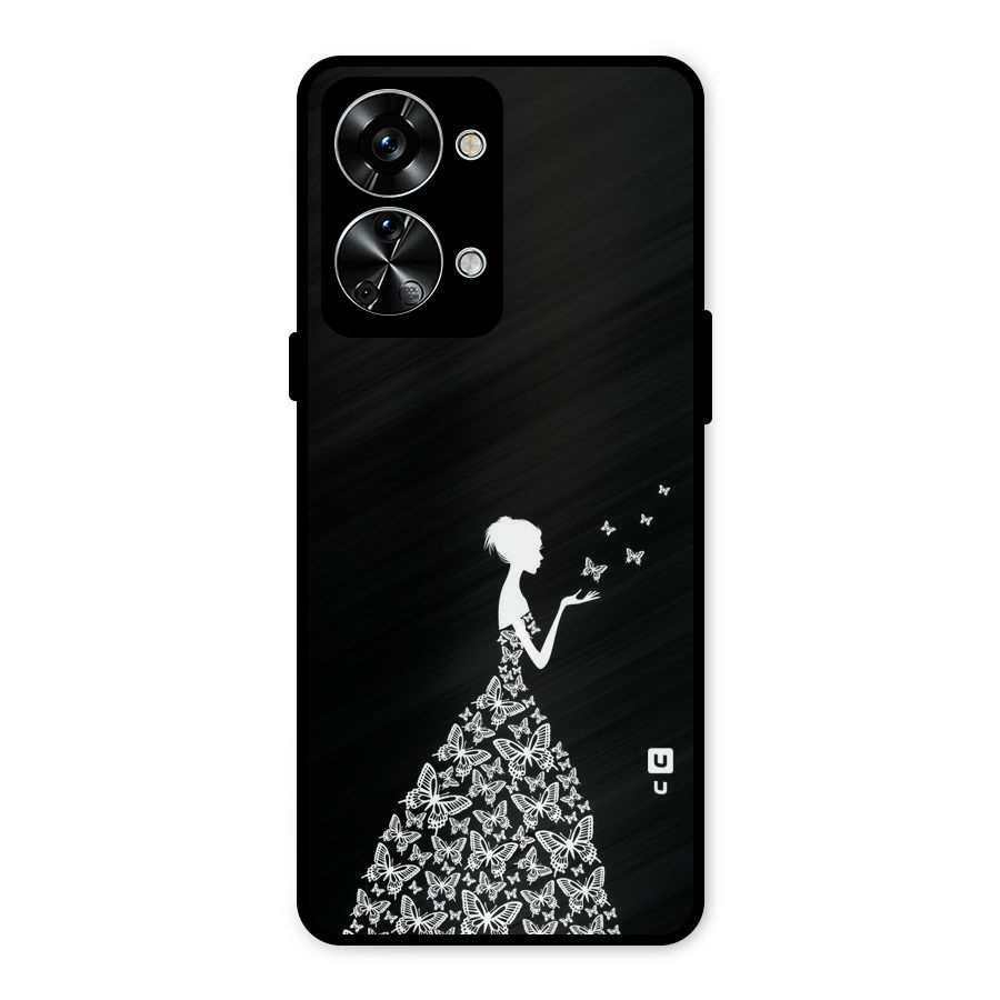Butterfly Dress Metal Back Case for OnePlus Nord 2T