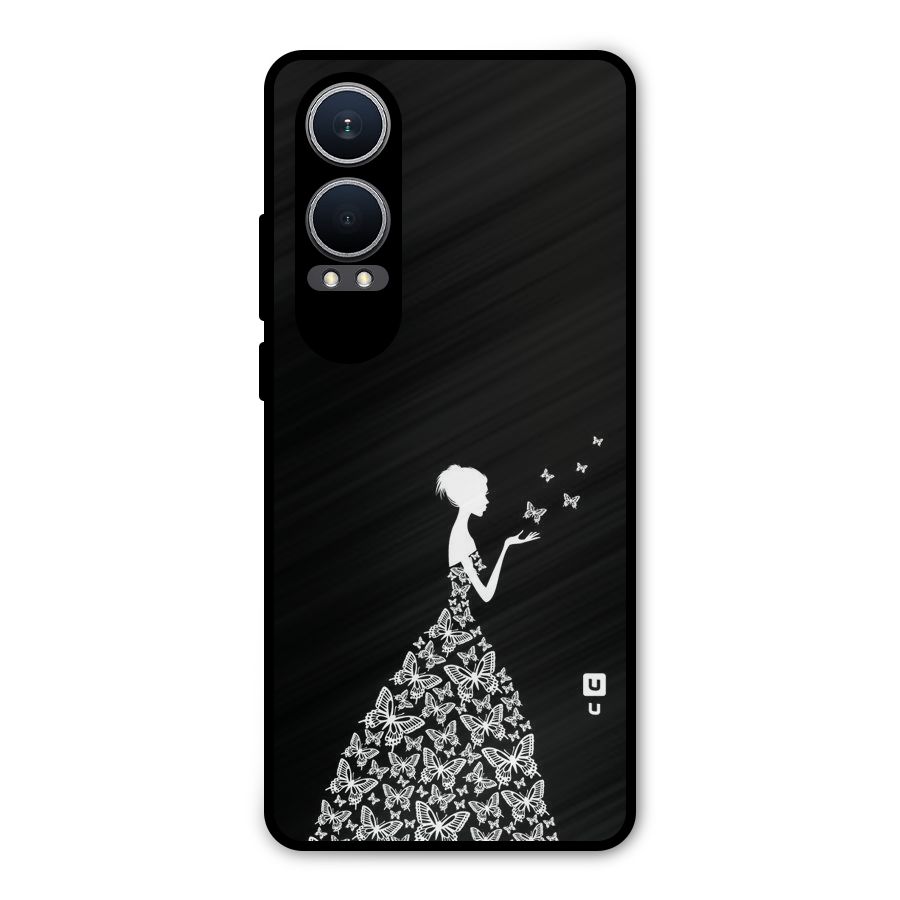 Butterfly Dress Metal Back Case for OnePlus Nord CE4 Lite