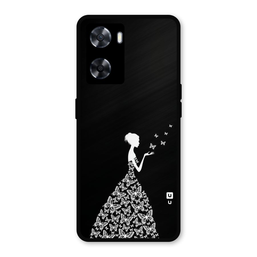 Butterfly Dress Metal Back Case for Oppo A77