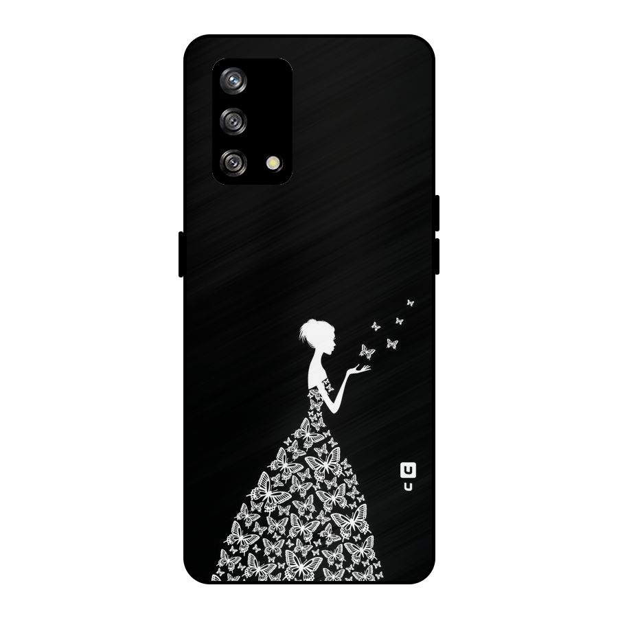 Butterfly Dress Metal Back Case for Oppo F19