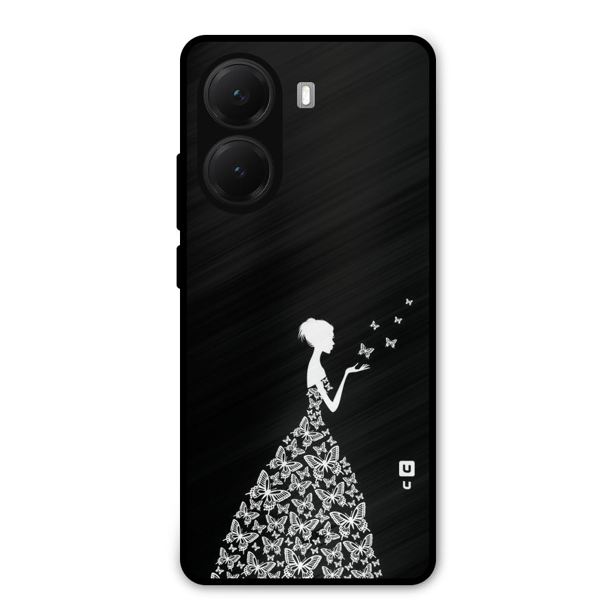Butterfly Dress Metal Back Case for Poco X7 Pro