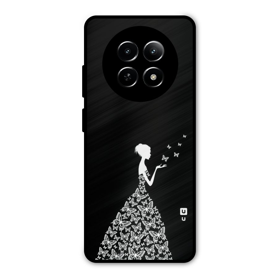 Butterfly Dress Metal Back Case for Realme 12x 5G