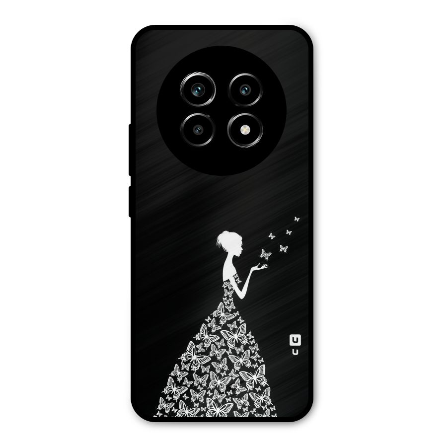 Butterfly Dress Metal Back Case for Realme 13 Pro