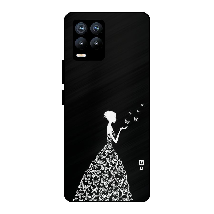 Butterfly Dress Metal Back Case for Realme 8 Pro