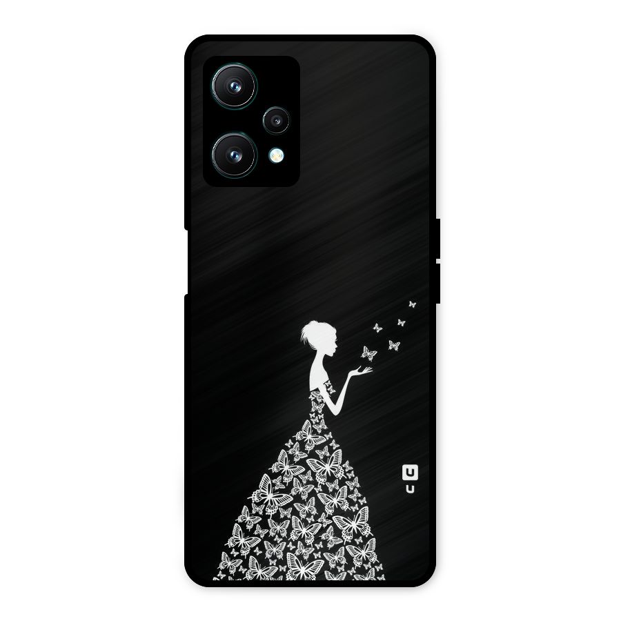 Butterfly Dress Metal Back Case for Realme 9 Pro 5G