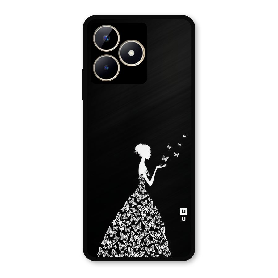 Butterfly Dress Metal Back Case for Realme C53
