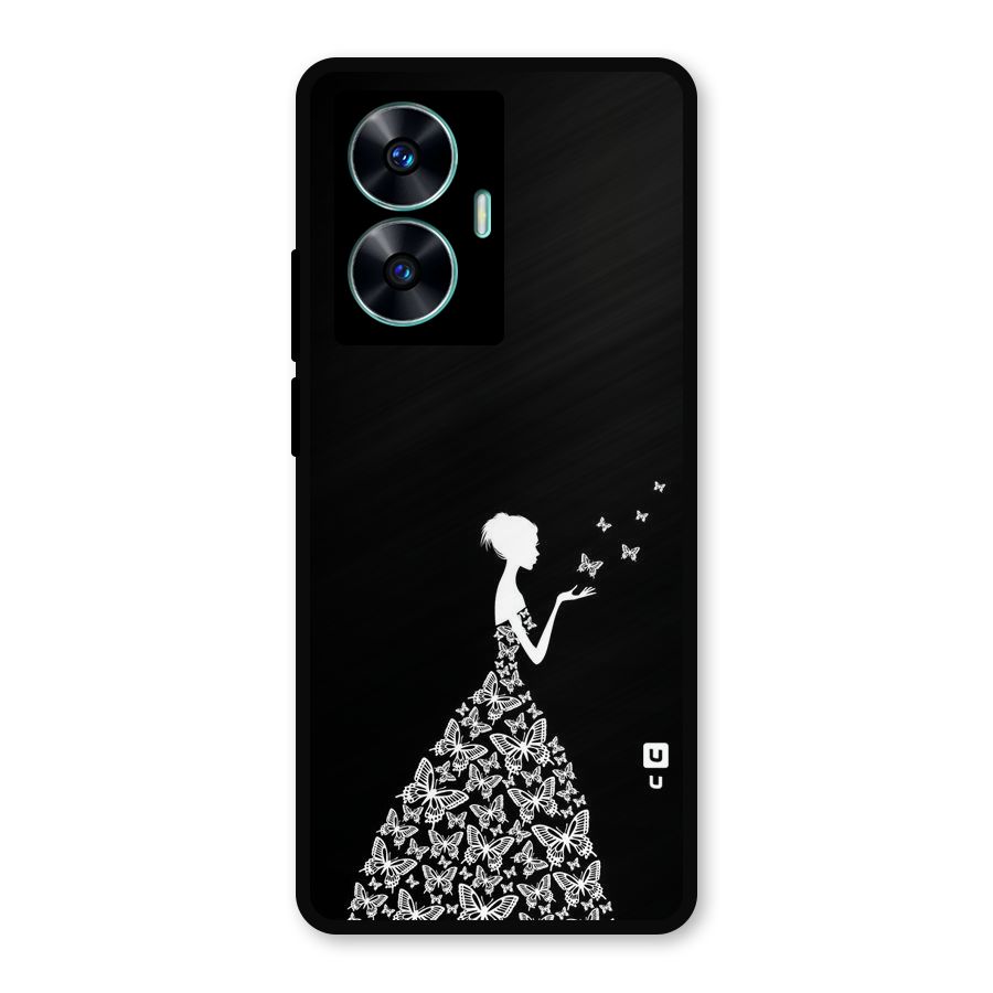 Butterfly Dress Metal Back Case for Realme C55