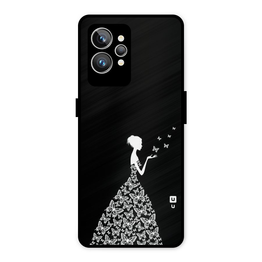 Butterfly Dress Metal Back Case for Realme GT2 Pro
