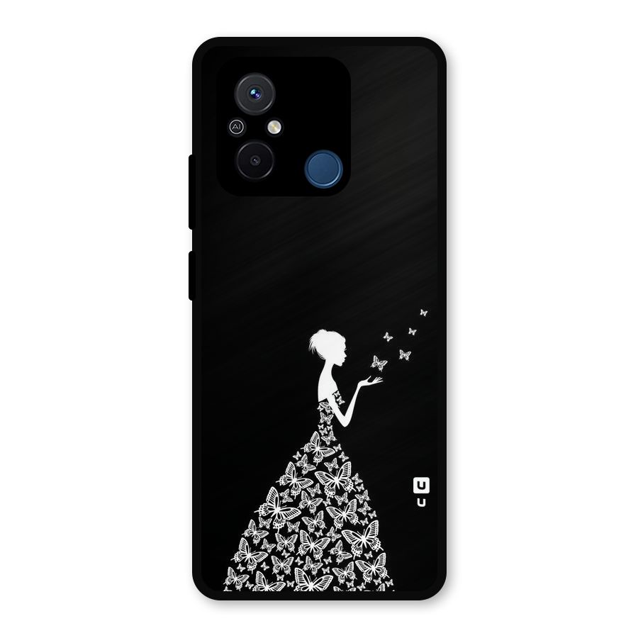 Butterfly Dress Metal Back Case for Redmi 12C