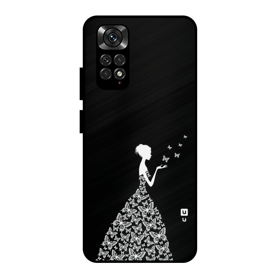 Butterfly Dress Metal Back Case for Redmi Note 11 Pro
