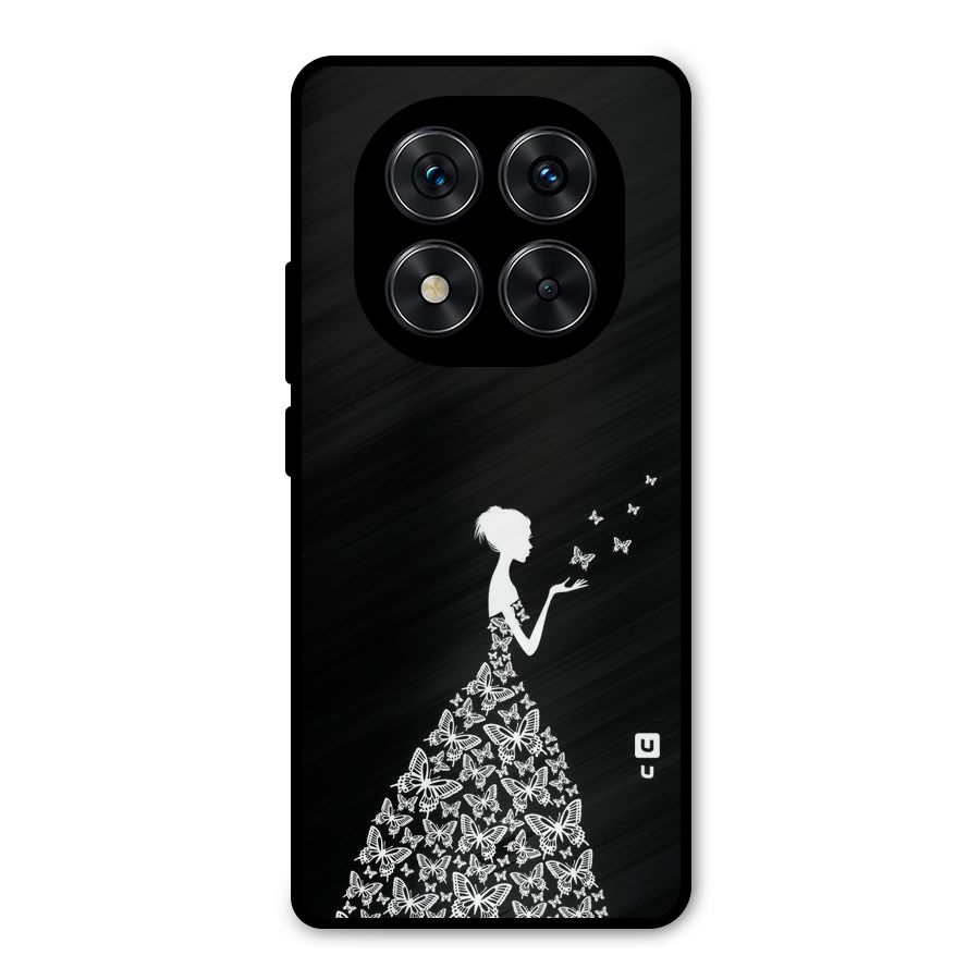 Butterfly Dress Metal Back Case for Redmi Note 14 Pro 5G