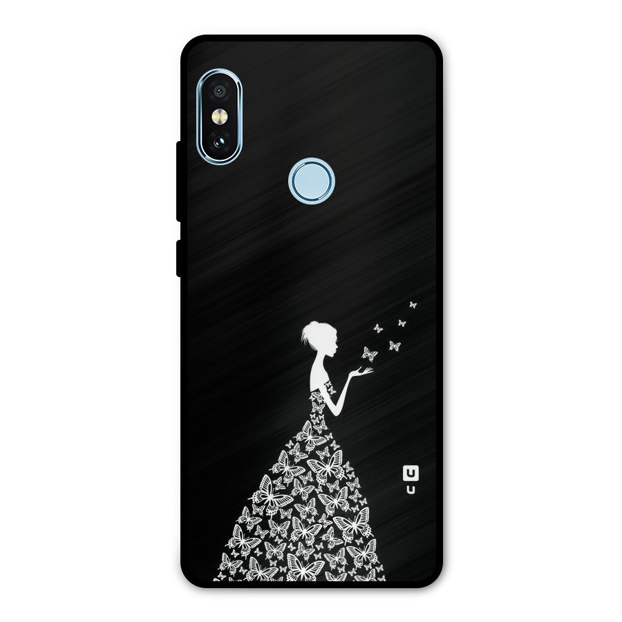 Butterfly Dress Metal Back Case for Redmi Note 5 Pro