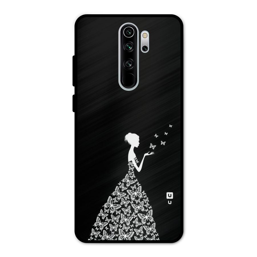 Butterfly Dress Metal Back Case for Redmi Note 8 Pro