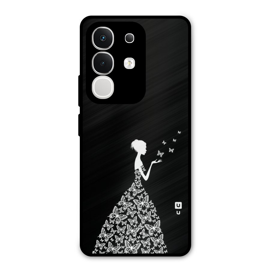 Butterfly Dress Metal Back Case for Vivo T4x