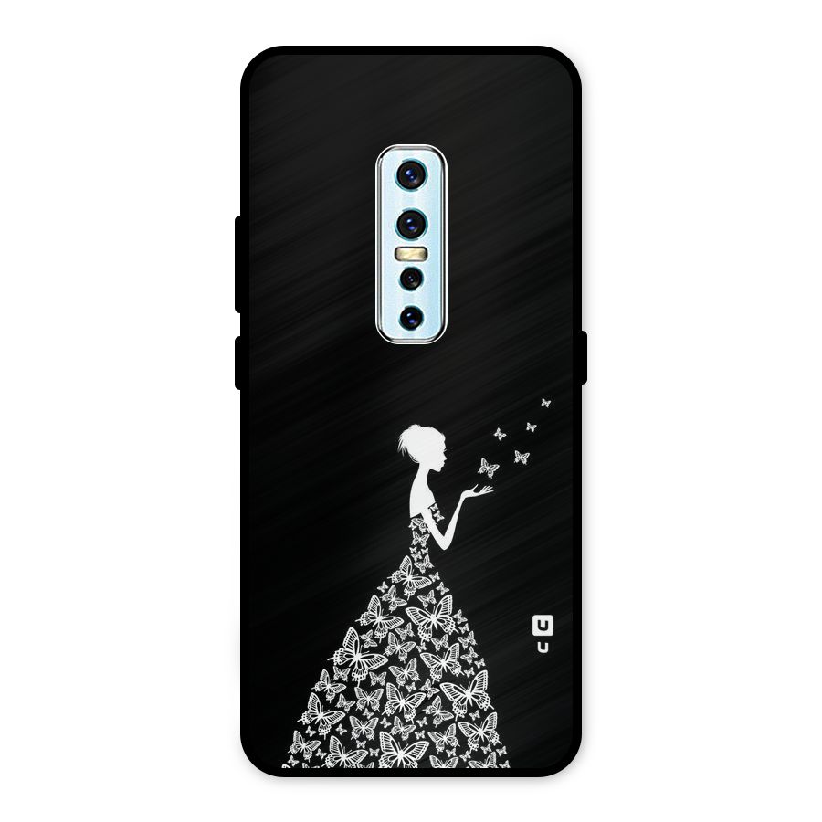 Butterfly Dress Metal Back Case for Vivo V17 Pro
