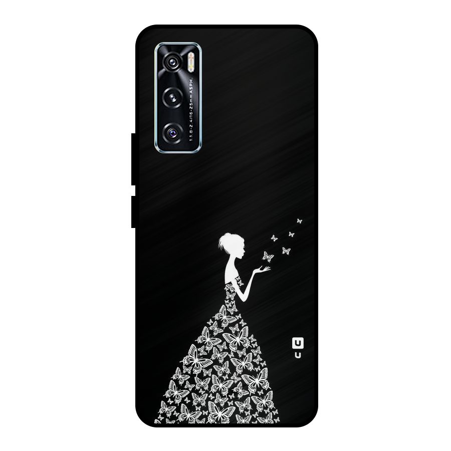 Butterfly Dress Metal Back Case for Vivo V20 SE
