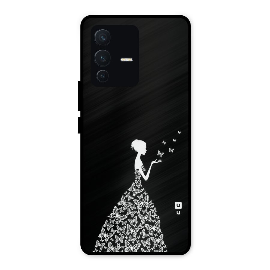 Butterfly Dress Metal Back Case for Vivo V23 5G