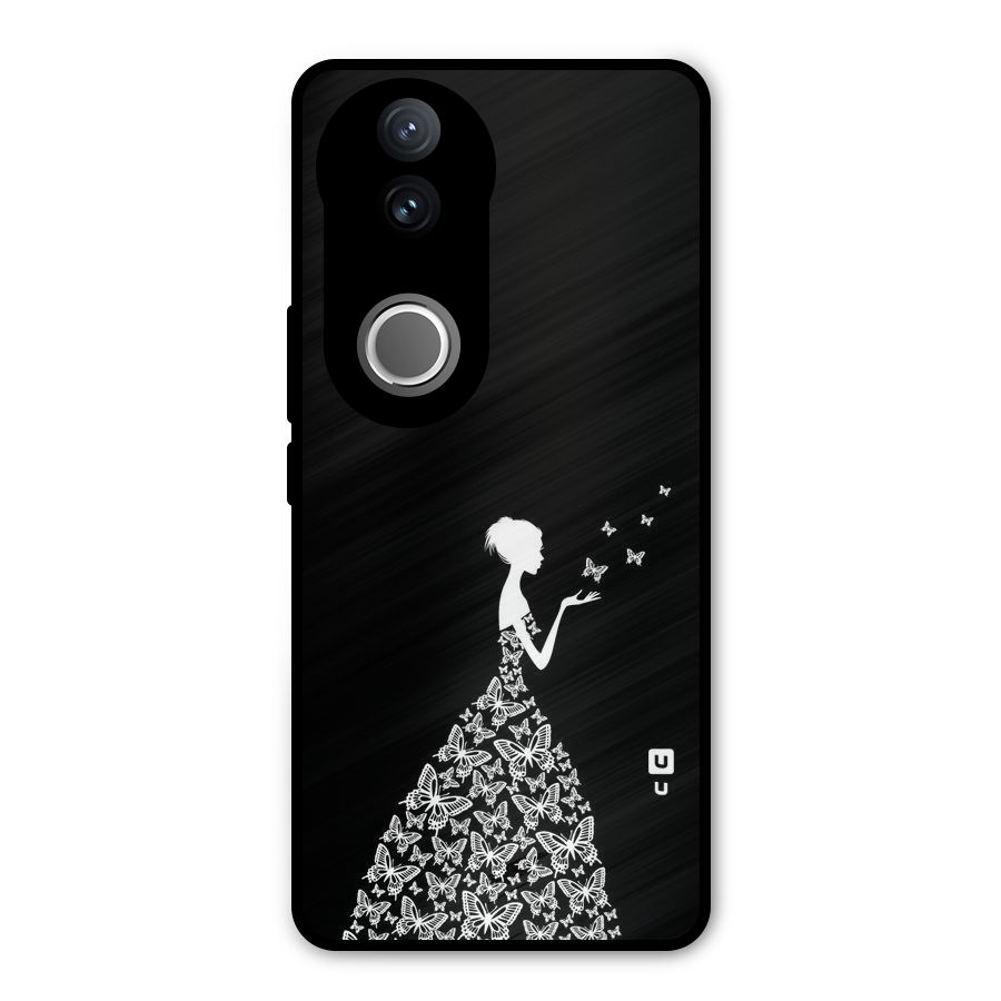 Butterfly Dress Metal Back Case for Vivo V50