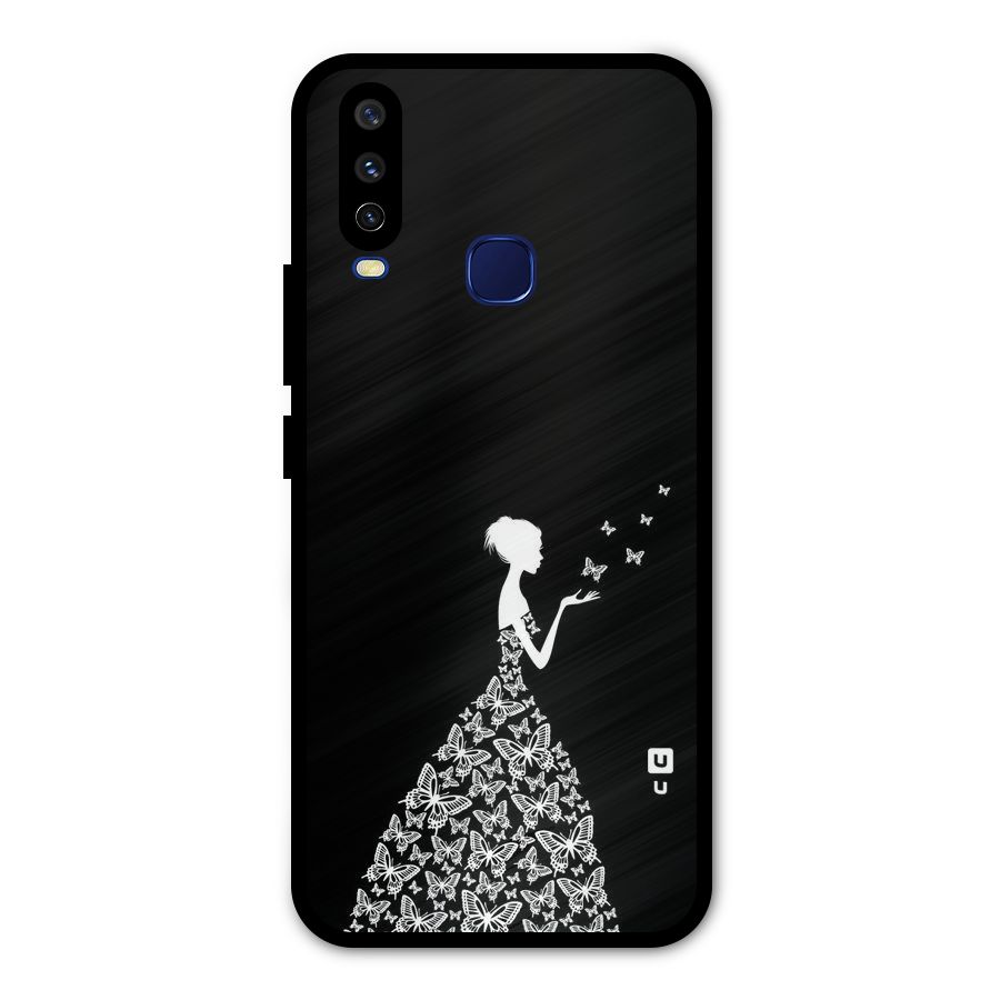 Butterfly Dress Metal Back Case for Vivo Y15