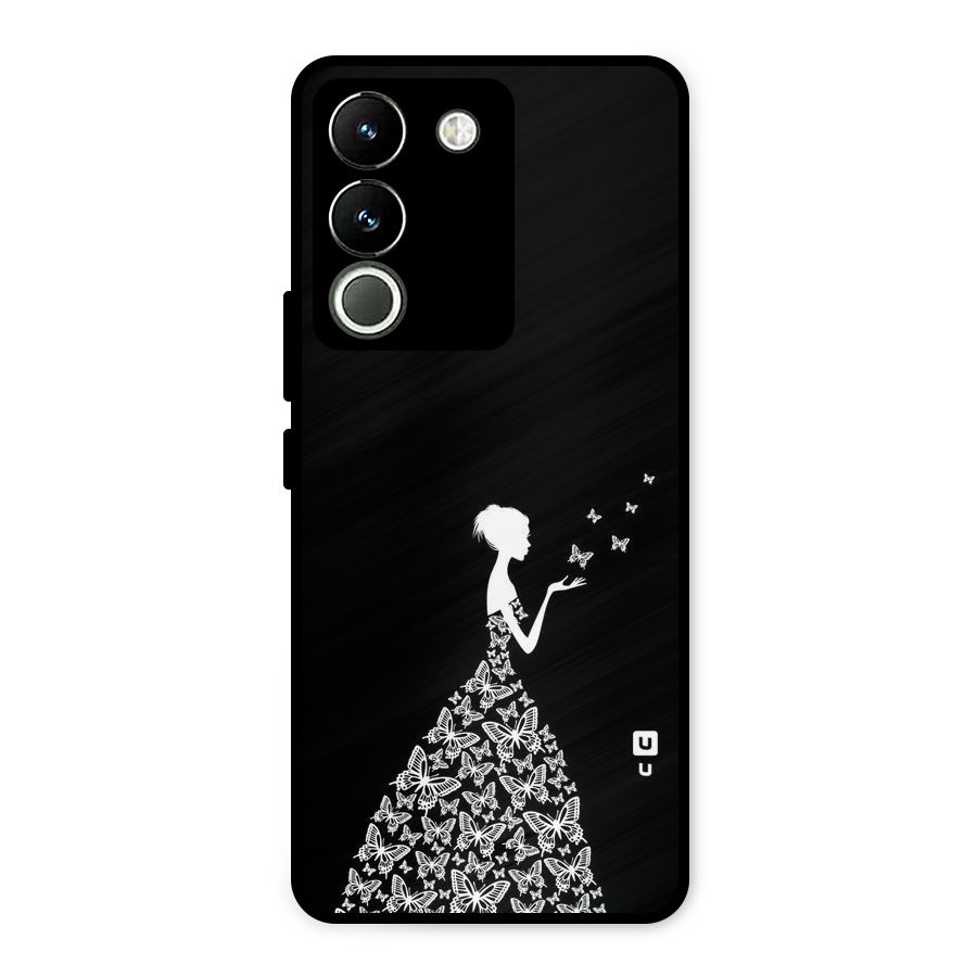 Butterfly Dress Metal Back Case for Vivo Y200
