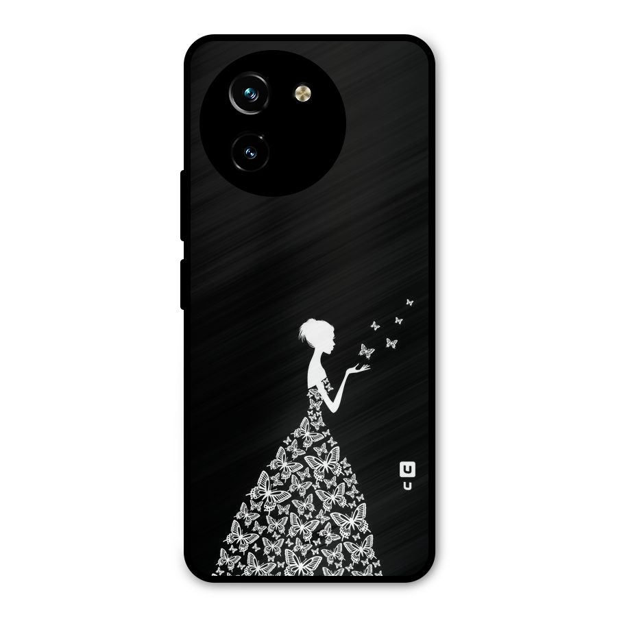 Butterfly Dress Metal Back Case for Vivo Y200i