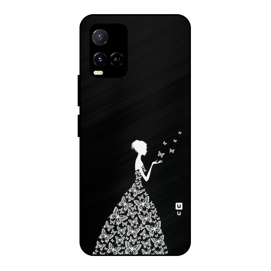 Butterfly Dress Metal Back Case for Vivo Y21T
