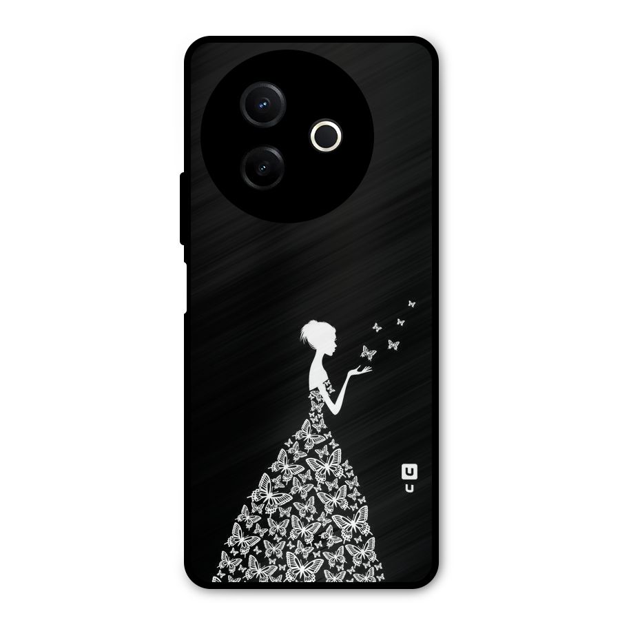 Butterfly Dress Metal Back Case for Vivo Y39