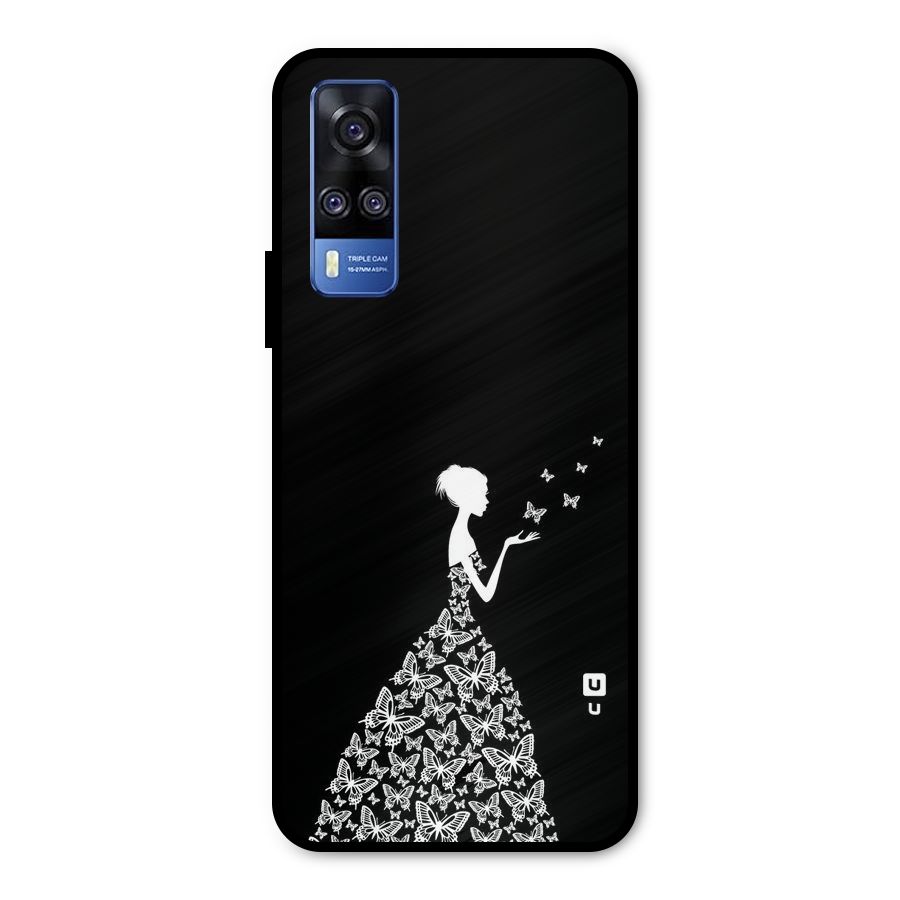 Butterfly Dress Metal Back Case for Vivo Y51A