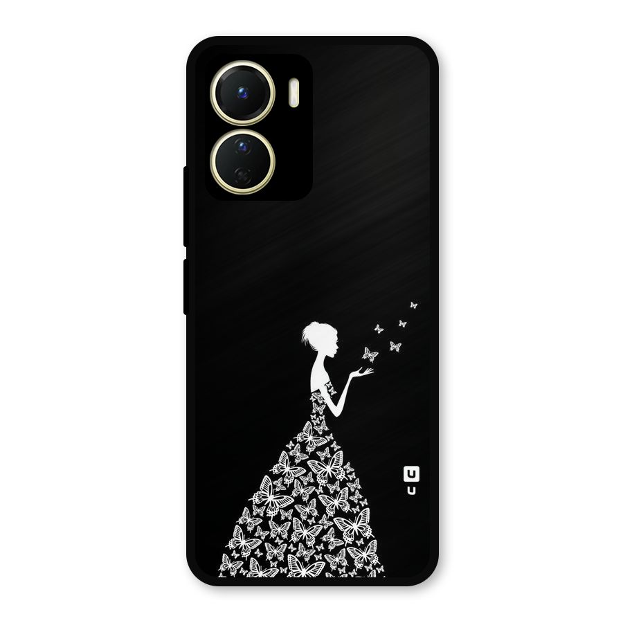 Butterfly Dress Metal Back Case for Vivo Y56