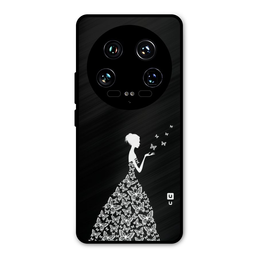 Butterfly Dress Metal Back Case for Xiaomi 14 Ultra