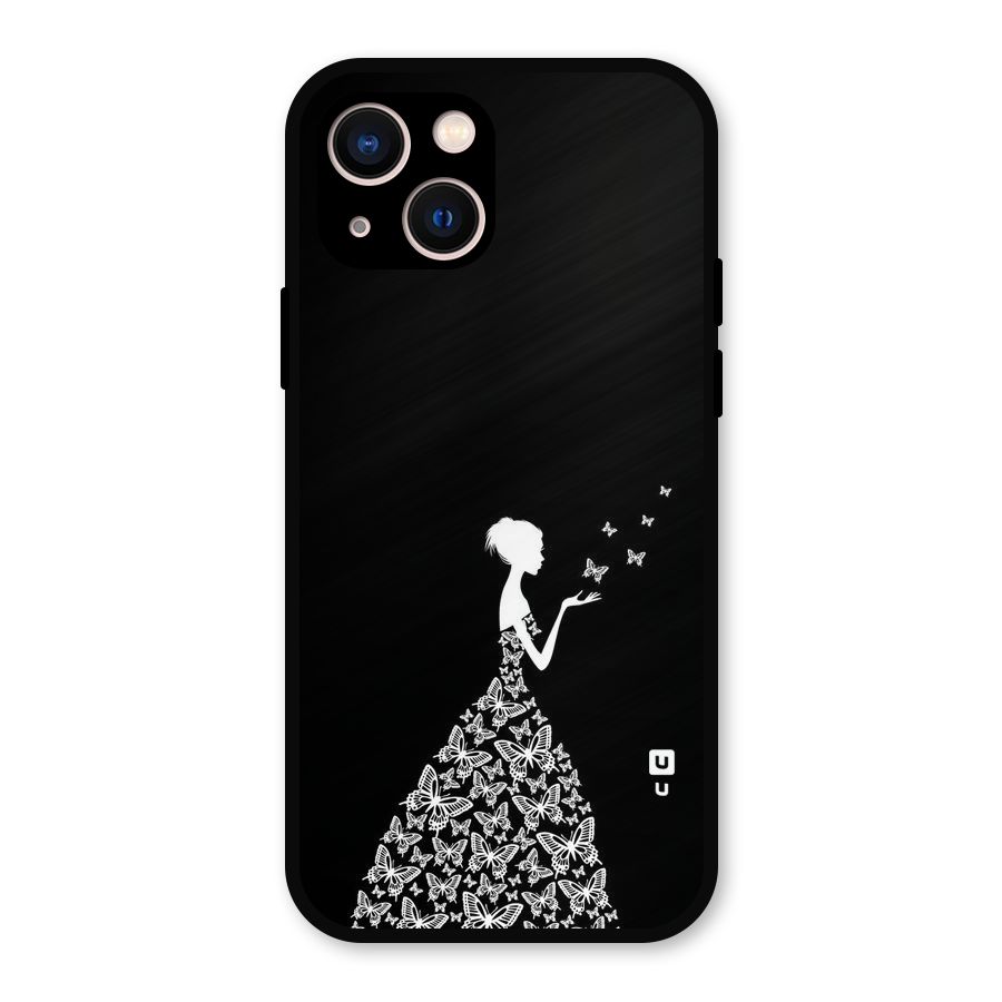 Butterfly Dress Metal Back Case for iPhone 13