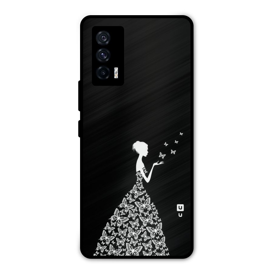 Butterfly Dress Metal Back Case for iQOO 7 5G