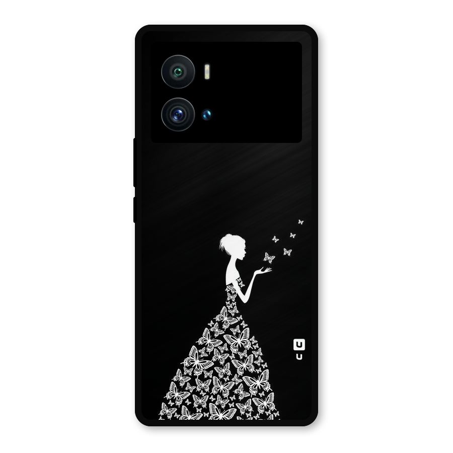 Butterfly Dress Metal Back Case for iQOO 9 Pro