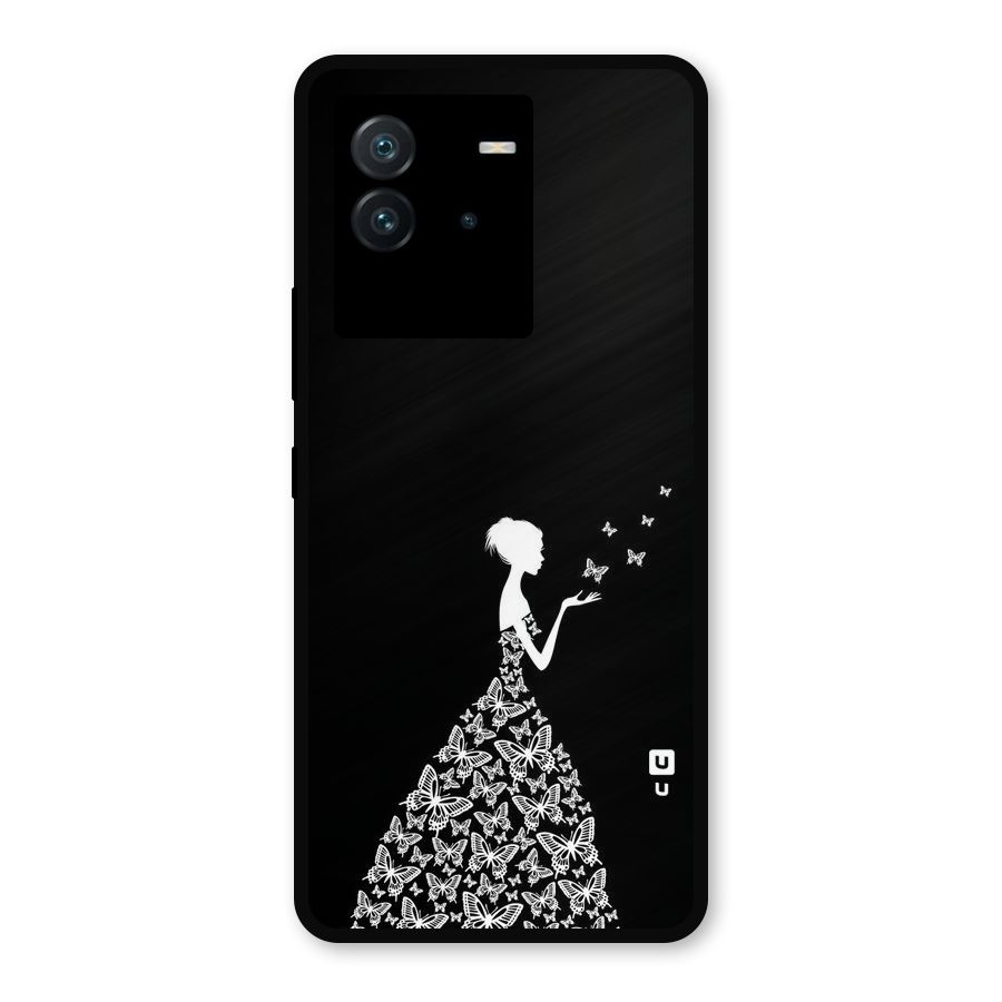 Butterfly Dress Metal Back Case for iQOO Neo 6 5G