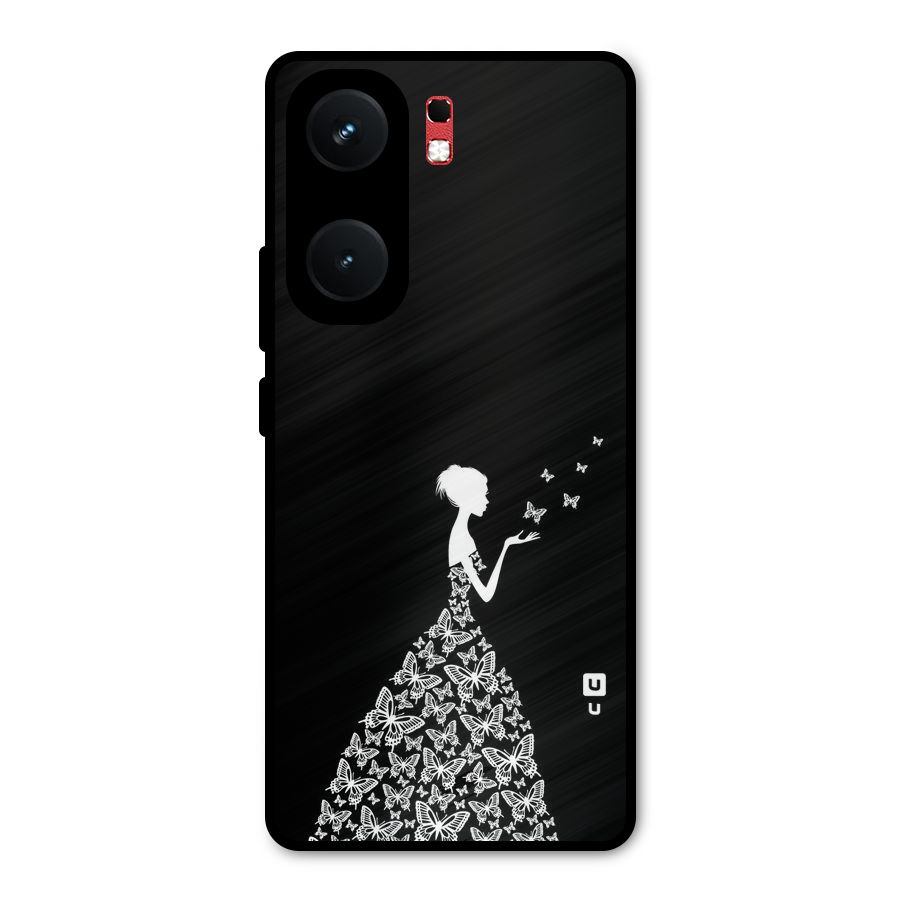 Butterfly Dress Metal Back Case for iQOO Neo 9 Pro