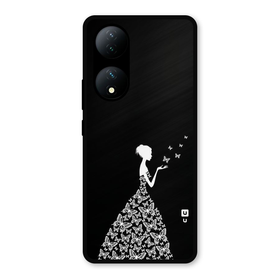 Butterfly Dress Metal Back Case for iQOO Z7