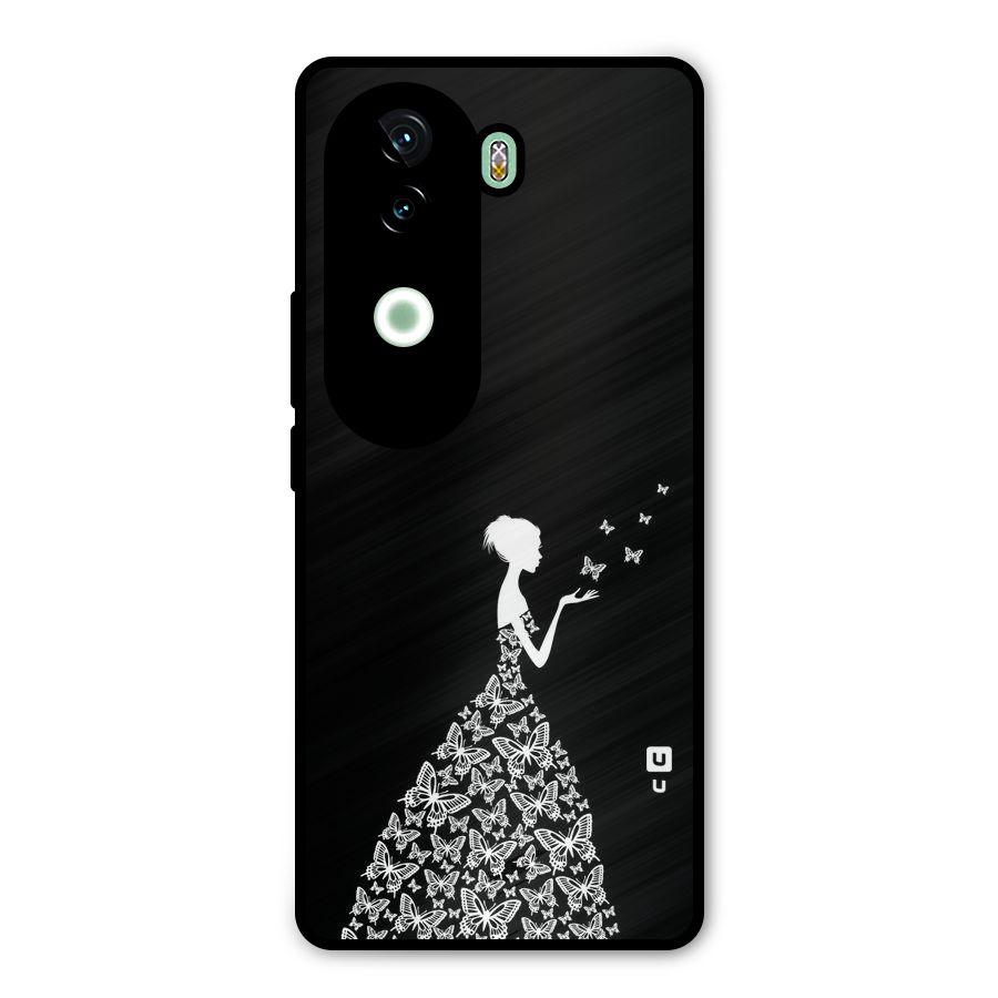 Butterfly Dress Metal Back Case for iQOO Z9s