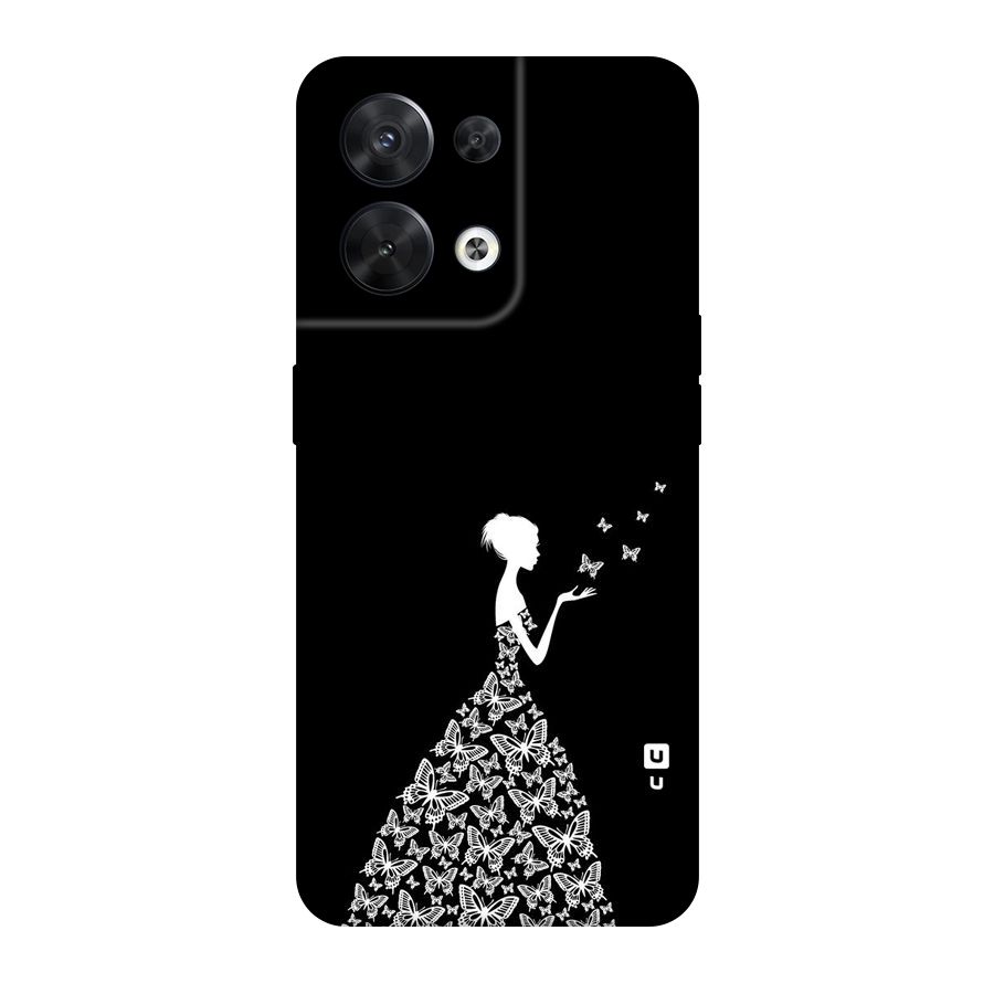 Butterfly Dress Original Polycarbonate Back Case for Oppo Reno8 5G
