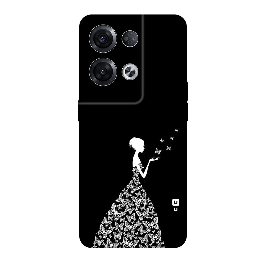 Butterfly Dress Original Polycarbonate Back Case for Oppo Reno8 Pro 5G