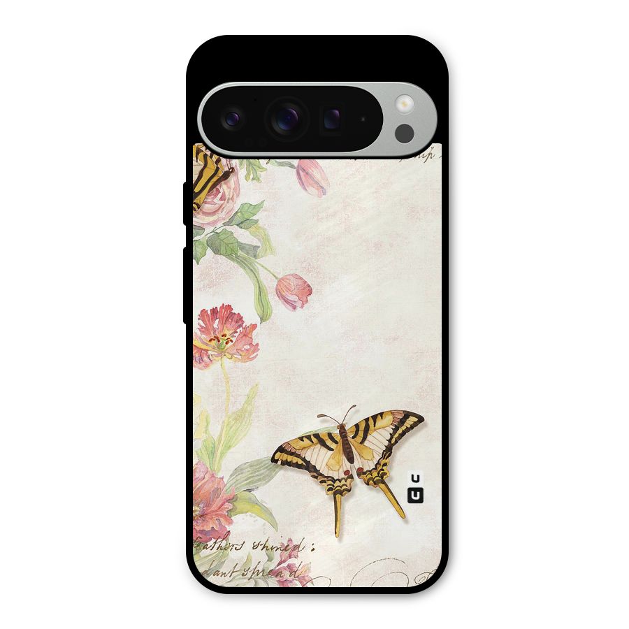Butterfly Floral Metal Back Case for Google Pixel 9 Pro XL