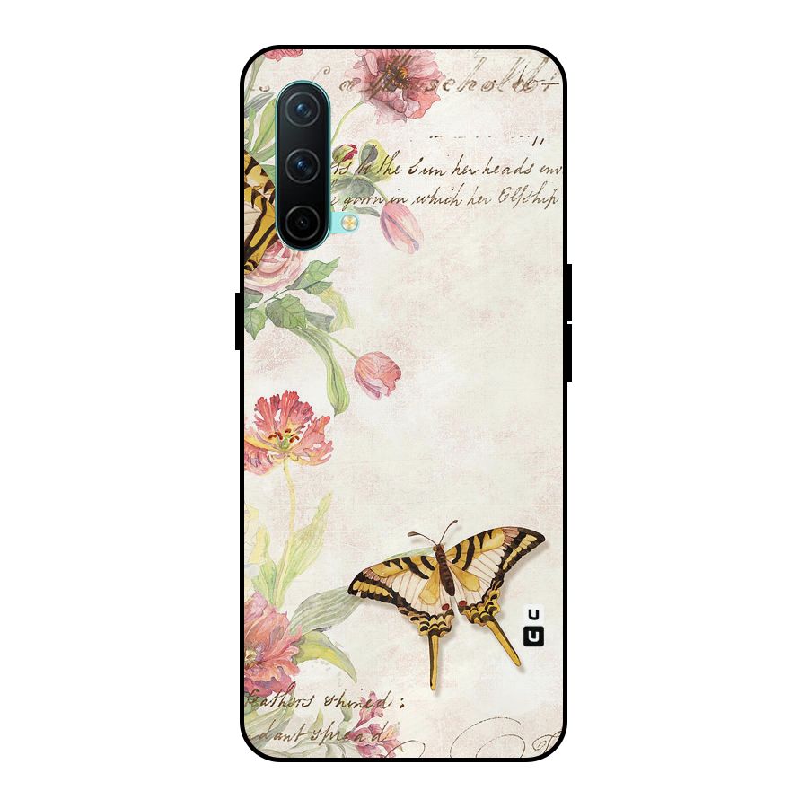 Butterfly Floral Metal Back Case for OnePlus Nord CE 5G