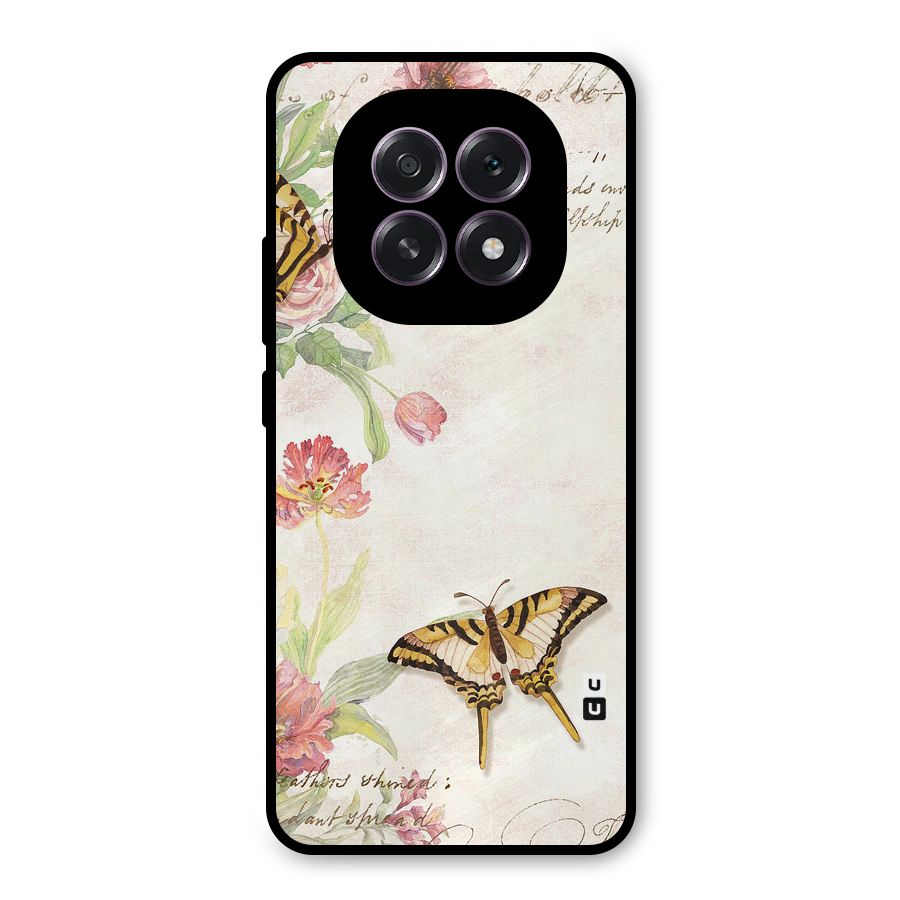 Butterfly Floral Metal Back Case for Oppo F29