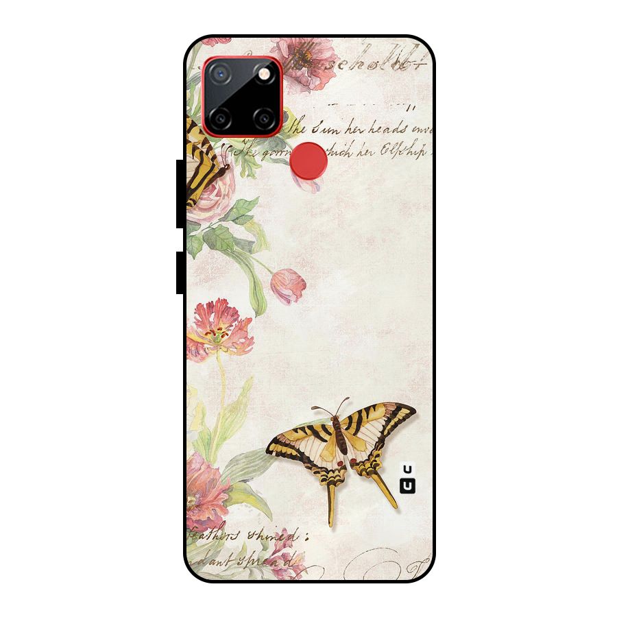 Butterfly Floral Metal Back Case for Realme C12