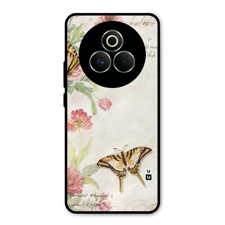 Butterfly Floral Metal Back Case for Realme P3 Pro