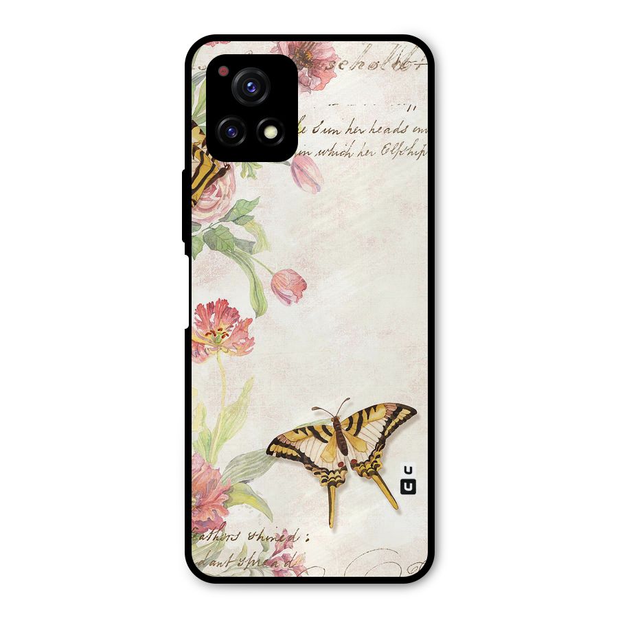 Butterfly Floral Metal Back Case for Vivo Y72 5G