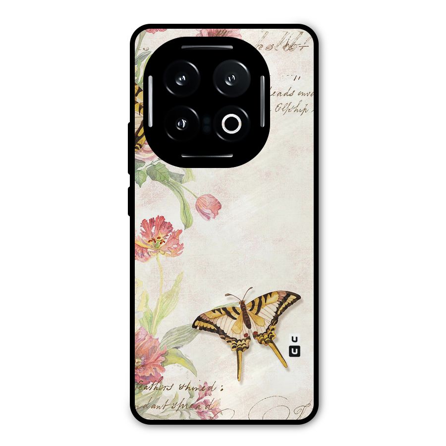 Butterfly Floral Metal Back Case for iQOO 13