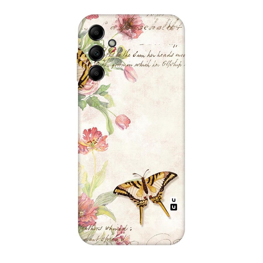 Butterfly Floral Original Polycarbonate Back Case for Galaxy A14 5G