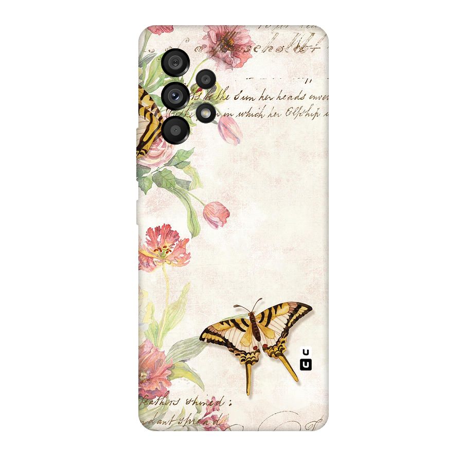 Butterfly Floral Original Polycarbonate Back Case for Galaxy A53 5G