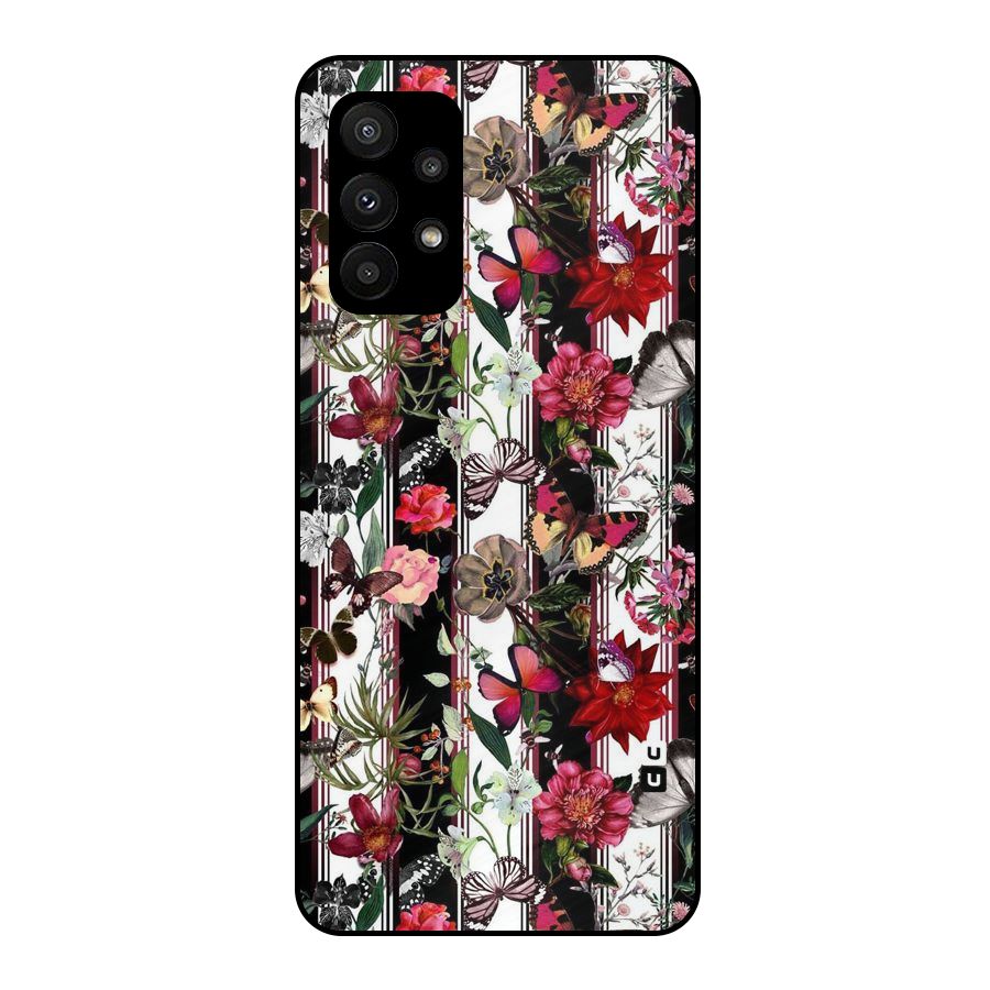 Butterfly Flowers Metal Back Case for Galaxy A23